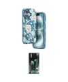 ieg™ iPhone 16 Kılıf Siluet Doku - Siyah 360 Mat Full Body Arka Koruyucu