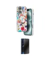 ieg™ iPhone 16 Kılıf Siluet Doku - Siyah 3D Antistatik Hayalet Cam Ekran Koruyucu
