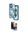 ieg™ iPhone 16 Kılıf Siluet Doku - Siyah 3D Antistatik Mat Seramik Nano Ekran Koruyucu
