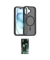ieg™ iPhone 16 Kılıf Siluet Minimal Prime - Siyah 360 Mat Full Body Arka Koruyucu