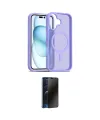 ieg™ iPhone 16 Kılıf Siluet Minimal Prime - Siyah 3D Antistatik Hayalet Cam Ekran Koruyucu