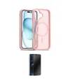 ieg™ iPhone 16 Kılıf Siluet Minimal Prime - Siyah 3D Antistatik Hayalet Cam Ekran Koruyucu