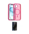 ieg™ iPhone 16 Kılıf Siluet Minimal Prime - Siyah 3D Antistatik Hayalet Cam Ekran Koruyucu