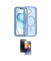 ieg™ iPhone 16 Kılıf Siluet Minimal Prime - Siyah 3D Antistatik Mat Seramik Nano Ekran Koruyucu