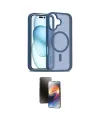 ieg™ iPhone 16 Kılıf Siluet Minimal Prime - Siyah 3D Antistatik Mat Seramik Nano Ekran Koruyucu