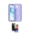 ieg™ iPhone 16 Kılıf Siluet Minimal Prime - Siyah 3D Antistatik Mat Seramik Nano Ekran Koruyucu