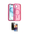 ieg™ iPhone 16 Kılıf Siluet Minimal Prime - Siyah 3D Antistatik Mat Seramik Nano Ekran Koruyucu