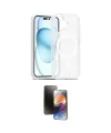 ieg™ iPhone 16 Kılıf Siluet Minimal Prime - Siyah 3D Antistatik Mat Seramik Nano Ekran Koruyucu