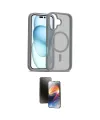 ieg™ iPhone 16 Kılıf Siluet Minimal Prime - Siyah 3D Antistatik Mat Seramik Nano Ekran Koruyucu