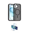 ieg™ iPhone 16 Kılıf Siluet Minimal Prime - Siyah 3D Antistatik Seramik Nano Ekran Koruyucu