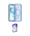 ieg™ iPhone 16 Kılıf Siluet Minimal Prime - Siyah Bilvis 5in1 3D Magic Cam Ekran Koruyucu