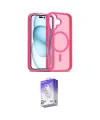 ieg™ iPhone 16 Kılıf Siluet Minimal Prime - Siyah Bilvis 5in1 3D Magic Cam Ekran Koruyucu