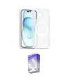 ieg™ iPhone 16 Kılıf Siluet Minimal Prime - Siyah Bilvis 5in1 3D Magic Cam Ekran Koruyucu