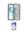 ieg™ iPhone 16 Kılıf Siluet Minimal Prime - Siyah Bilvis 5in1 3D Magic Cam Ekran Koruyucu