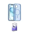 ieg™ iPhone 16 Kılıf Siluet Minimal Prime - Siyah Bilvis 5in1 5D Magic Hayalet Cam Ekran Koruyucu