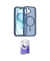 ieg™ iPhone 16 Kılıf Siluet Minimal Prime - Siyah Bilvis 5in1 5D Magic Hayalet Cam Ekran Koruyucu