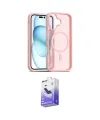ieg™ iPhone 16 Kılıf Siluet Minimal Prime - Siyah Bilvis 5in1 5D Magic Hayalet Cam Ekran Koruyucu
