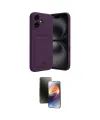 ieg™ iPhone 16 Kılıf Vadi Çizgi Prime - Siyah 3D Antistatik Mat Seramik Nano Ekran Koruyucu