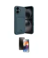 ieg™ iPhone 16 Kılıf Vadi Çizgi Prime - Siyah 3D Antistatik Mat Seramik Nano Ekran Koruyucu