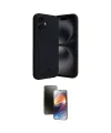 ieg™ iPhone 16 Kılıf Vadi Çizgi Prime - Siyah 3D Antistatik Mat Seramik Nano Ekran Koruyucu