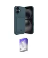 ieg™ iPhone 16 Kılıf Vadi Çizgi Prime - Siyah Bilvis 5in1 3D Magic Cam Ekran Koruyucu