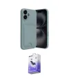 ieg™ iPhone 16 Kılıf Vadi Çizgi Prime - Siyah Bilvis 5in1 5D Magic Hayalet Cam Ekran Koruyucu