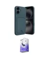 ieg™ iPhone 16 Kılıf Vadi Çizgi Prime - Siyah Bilvis 5in1 5D Magic Hayalet Cam Ekran Koruyucu
