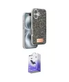 ieg™ iPhone 16 Kılıf Vadi Klasik Serisi - Siyah Bilvis 5in1 5D Magic Hayalet Cam Ekran Koruyucu