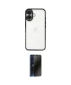 ieg™ iPhone 16 Kılıf Vadi Minimal - Siyah 3D Antistatik Hayalet Cam Ekran Koruyucu