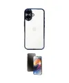 ieg™ iPhone 16 Kılıf Vadi Minimal - Siyah 3D Antistatik Mat Seramik Nano Ekran Koruyucu