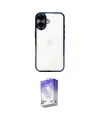 ieg™ iPhone 16 Kılıf Vadi Minimal - Siyah Bilvis 5in1 3D Magic Cam Ekran Koruyucu