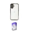 ieg™ iPhone 16 Kılıf Vadi Minimal - Siyah Bilvis 5in1 3D Magic Cam Ekran Koruyucu