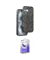 ieg™ iPhone 16 Kılıf Vadi Özel Seri - Siyah Bilvis 5in1 5D Magic Hayalet Cam Ekran Koruyucu
