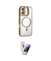 ieg™ iPhone 16 Kılıf Yadigar Asil Koleksiyonu - Şeffaf Pasifik Cam Ekran Koruyucu