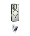 ieg™ iPhone 16 Kılıf Yadigar Asil Koleksiyonu - Şeffaf Pasifik Cam Ekran Koruyucu