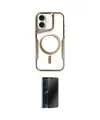 ieg™ iPhone 16 Kılıf Yadigar Klasik Özel Seri - Siyah 3D Antistatik Hayalet Cam Ekran Koruyucu
