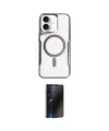 ieg™ iPhone 16 Kılıf Yadigar Klasik Özel Seri - Siyah 3D Antistatik Hayalet Cam Ekran Koruyucu