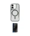 ieg™ iPhone 16 Kılıf Yadigar Klasik Özel Seri - Siyah 3D Antistatik Hayalet Cam Ekran Koruyucu