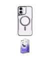 ieg™ iPhone 16 Kılıf Yadigar Klasik Özel Seri - Siyah Bilvis 5in1 5D Magic Hayalet Cam Ekran Koruyucu