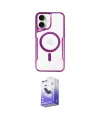 ieg™ iPhone 16 Kılıf Yadigar Klasik Özel Seri - Siyah Bilvis 5in1 5D Magic Hayalet Cam Ekran Koruyucu