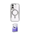 ieg™ iPhone 16 Kılıf Yadigar Klasik Özel Seri - Siyah Bilvis 5in1 5D Magic Hayalet Cam Ekran Koruyucu
