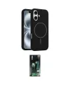 ieg™ iPhone 16 Kılıf Yankı Form Serisi - Siyah 360 Mat Full Body Arka Koruyucu