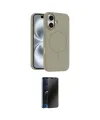 ieg™ iPhone 16 Kılıf Yankı Form Serisi - Siyah 3D Antistatik Hayalet Cam Ekran Koruyucu