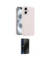ieg™ iPhone 16 Kılıf Yankı Form Serisi - Siyah 3D Antistatik Hayalet Cam Ekran Koruyucu