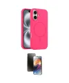 ieg™ iPhone 16 Kılıf Yankı Form Serisi - Siyah 3D Antistatik Mat Seramik Nano Ekran Koruyucu
