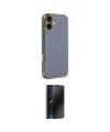 ieg™ iPhone 16 Kılıf Yankı Serisi - Siyah 3D Antistatik Hayalet Cam Ekran Koruyucu