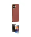 ieg™ iPhone 16 Kılıf Yankı Serisi - Siyah 3D Antistatik Mat Seramik Nano Ekran Koruyucu