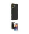 ieg™ iPhone 16 Kılıf Yankı Serisi - Siyah 3D Antistatik Mat Seramik Nano Ekran Koruyucu