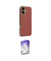 ieg™ iPhone 16 Kılıf Yankı Serisi - Siyah Bilvis 5in1 3D Magic Cam Ekran Koruyucu