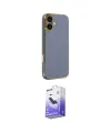 ieg™ iPhone 16 Kılıf Yankı Serisi - Siyah Bilvis 5in1 5D Magic Hayalet Cam Ekran Koruyucu